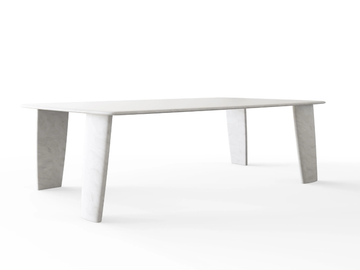 BISCUIT - Rectangular marble garden table by Exteta