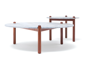 CAPRERA - Round marble garden side table by Exteta