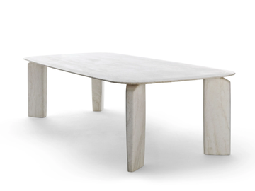 GIOTTO - Rectangular travertine garden table by Exteta