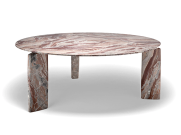 GIOTTO - Round Arabescato marble garden table by Exteta