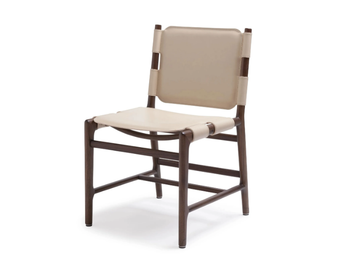LEVANTE - Mahogany and leather garden chair by Exteta