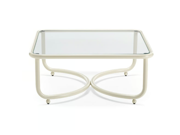 LOCUS SOLUS JACQUEMUS + EXTETA SPECIAL RE-EDITION - Square Glass and Stainless Steel garden side table by Exteta