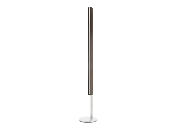 STECCA - Stainless steel and wood floor lamp by Exteta