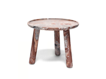 STONE ROUND - Round Arabescato marble coffee table by Exteta