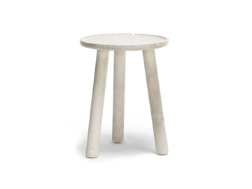 STONE ROUND - Round Ostuni stone high side table by Exteta