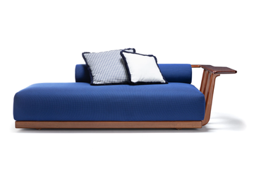SUNSET PLATFORM - Mahogany and fabric garden daybed by Exteta
