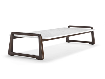 SUNSET - Rectangular low Carrara marble coffee table by Exteta