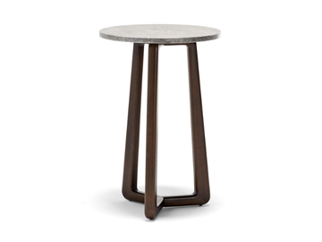 SUNSET - Round Bardiglio marble high side table by Exteta