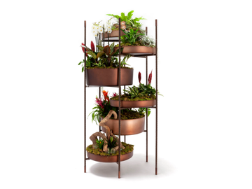 VERTICAL GARDEN - High stainless steel plant pot by Exteta
