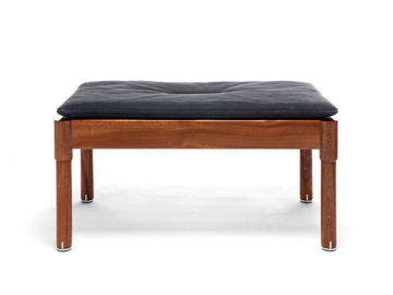 VIESTE - Rectangular leather garden footstool by Exteta