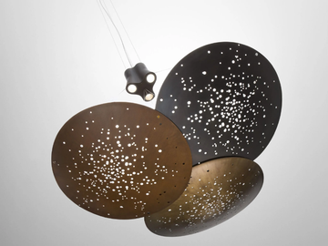 LENS F46 3x - LED metal pendant lamp by Fabbian