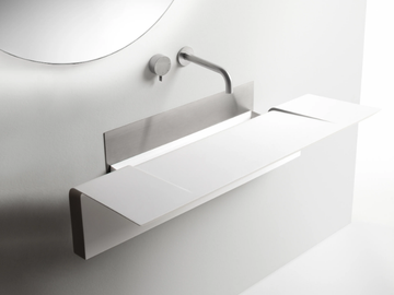 ALA - Wall-mounted Cristalplant® Biobased washbasin by FALPER