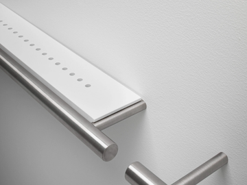 CILINDRO - Stainless steel towel rack / bathroom wall shelf by FALPER