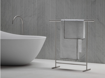 CILINDRO - Standing stainless steel towel rack by FALPER