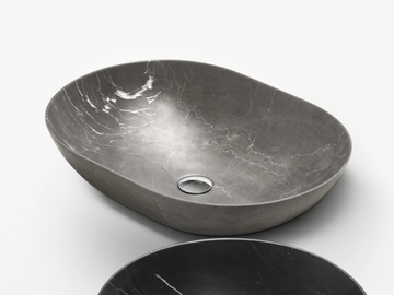 CIOTOLA 60 - Countertop oval marble washbasin by FALPER