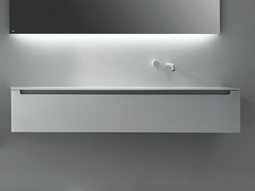 EDGE - Satin glass vanity unit by FALPER