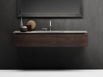 EDGE - Single wall-mounted vanity unit with drawers by FALPER