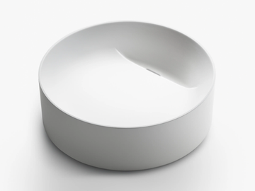 FONTANA WF2 - Countertop round Cristalplant® washbasin by FALPER