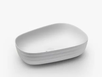 HANDMADE D5N - Countertop oval Ceramilux® washbasin by FALPER
