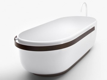 HOMEY - Freestanding oval Cristalplant® bathtub by FALPER