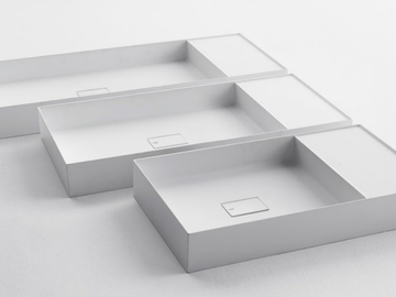 QUATTRO.ZERO – D8H - Rectangular Ceramilux® washbasin by FALPER
