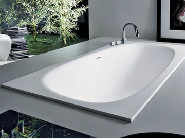 VASCAMISURA - Rectangular built-in Cristalplant® bathtub by FALPER
