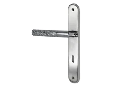 CLEVER-PLACCA - Brass door handle on back plate by Fama International