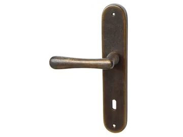 ELEGANT-1 - Bronze door handle on back plate by Fama International