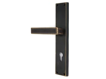 LATUS MG2321 - Bronze door handle on back plate by Fama International
