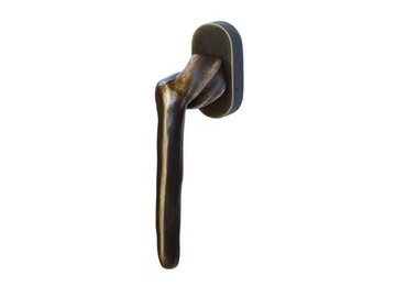 MOTION-DK - DK bronze window handle on rose by Fama International
