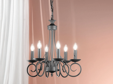 BEATRICE 6/8 - Metal chandelier by Fan Europe Lighting