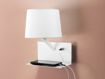 CIAK - Metal wall lamp with USB by Fan Europe Lighting