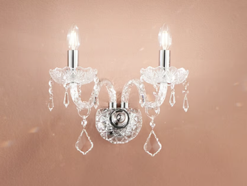 INCANTO - Glass wall lamp with crystals by Fan Europe Lighting