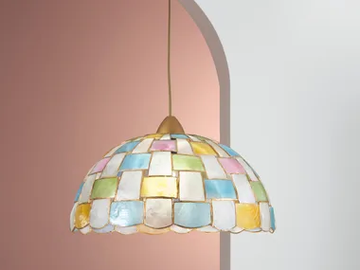 PAULA - Tiffany style mother of pearl pendant lamp by Fan Europe Lighting