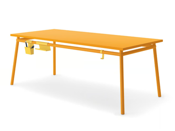 HUG - Rectangular metal table by Fantin
