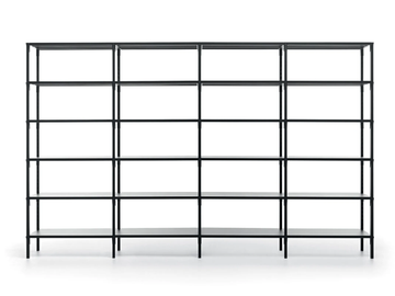 UNO - Open double-sided metal shelving unit by Fantin