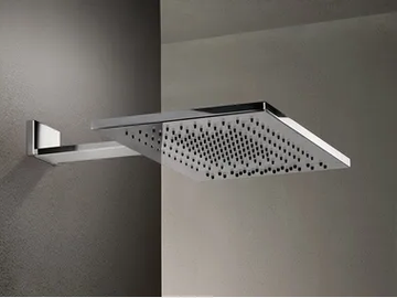 ACQUAFIT 38 K032B+K031A - Wall-mounted rectangular 2-spray stainless steel overhead shower by Fantini Rubinetti