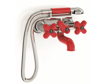 I BALOCCHI - Wall-mounted bathtub tap with hand shower by Fantini Rubinetti