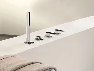MARE - 4 hole bathtub set with hand shower by Fantini Rubinetti