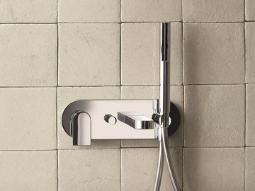 MARE - Wall-mounted bathtub mixer with hand shower by Fantini Rubinetti