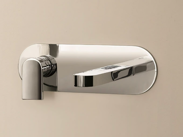 MARE - Wall-mounted washbasin mixer with plate by Fantini Rubinetti
