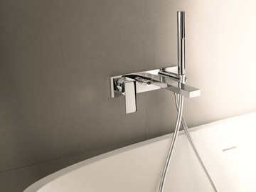 MINT - Wall-mounted bathtub mixer with hand shower by Fantini Rubinetti