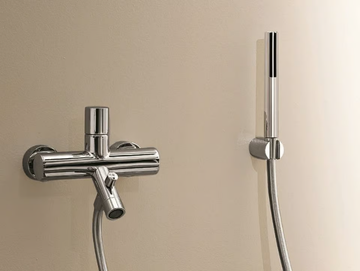 NOSTROMO - 1615 - Wall-mounted bathtub mixer with hand shower by Fantini Rubinetti