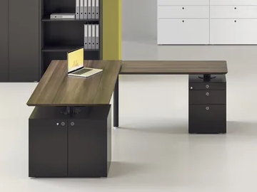 MÈTA - Workstation desk with shelves by FANTONI