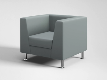 NAXOS ELITE - Leather armchair with armrests by FANTONI