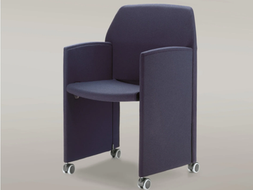 PAPILLON - Folding fabric training chair with armrests by FANTONI