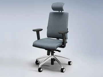 ZERO7 ELEGANT - Fabric office chair with 5-Spoke base with headrest by FANTONI