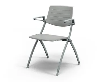 ZERO9 - Stackable folding plastic training chair with armrests by FANTONI
