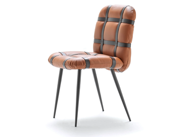 AVION - Upholstered leather chair by Fasem