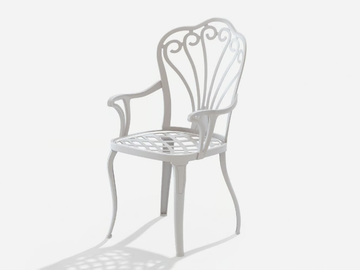 ARMONIA - Aluminium garden chair with armrests by FAST
